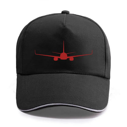 Boeing 737-800 Plane Print High-quality Hat Casual Unisex
