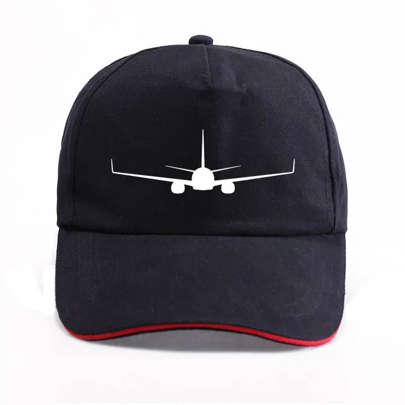 Boeing 737-800 Plane Print High-quality Hat Casual Unisex
