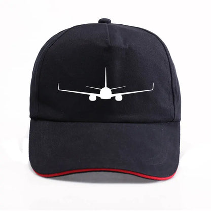Boeing 737-800 Plane Print High-quality Hat Casual Unisex