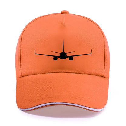 Boeing 737-800 Plane Print High-quality Hat Casual Unisex