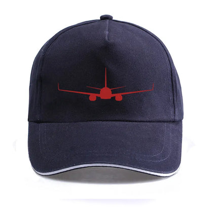 Boeing 737-800 Plane Print High-quality Hat Casual Unisex