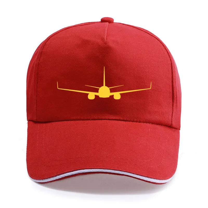Boeing 737-800 Plane Print High-quality Hat Casual Unisex