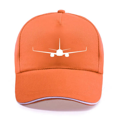 Boeing 737-800 Plane Print High-quality Hat Casual Unisex