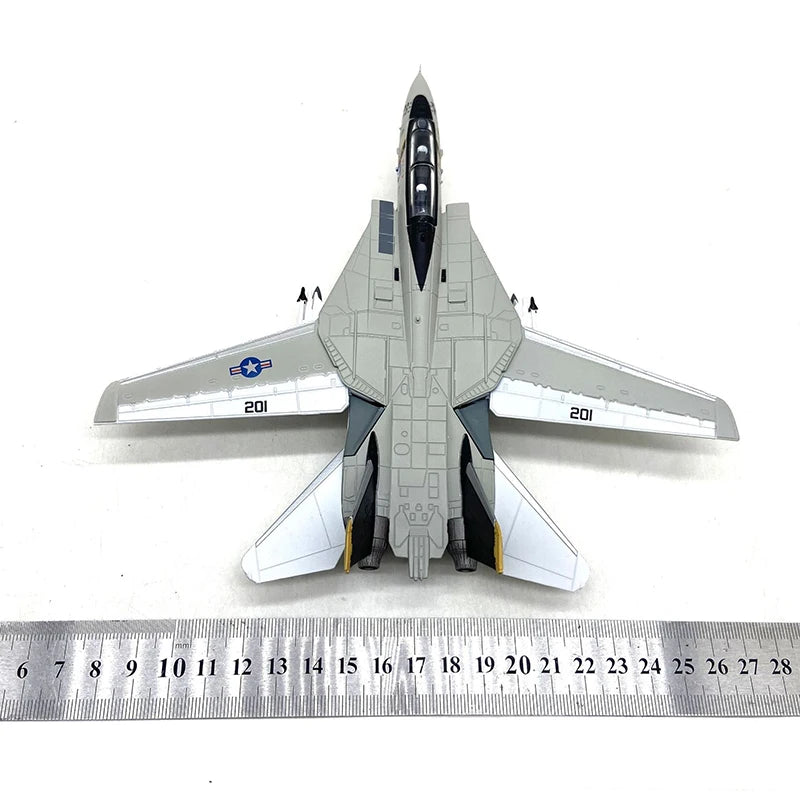 JASON TUTU 1/100 Scale USA F-14 Tomcat fighter Alloy Model Diecast Military Missile bomber