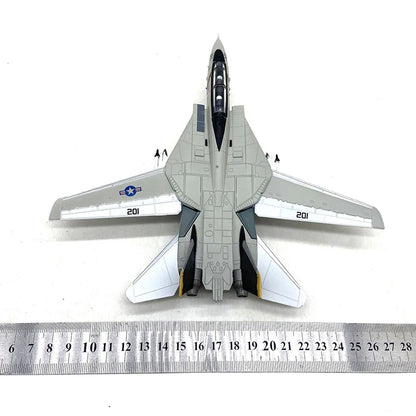 JASON TUTU 1/100 Scale USA F-14 Tomcat fighter Alloy Model Diecast Military Missile bomber