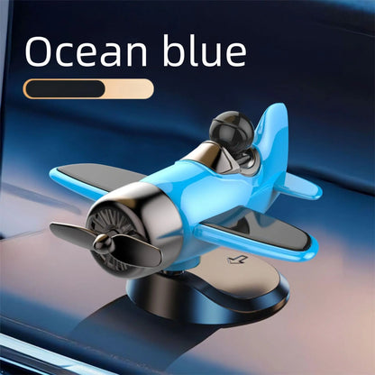 Solar Powered Rotating Airplane Car Dashboard Ornament 360° Auto Spin