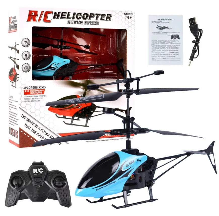 2 Channel Gesture Control Suspension Helicopter RC Remote Induction Aircraft With Charging LED Light Kids Toy for Boys