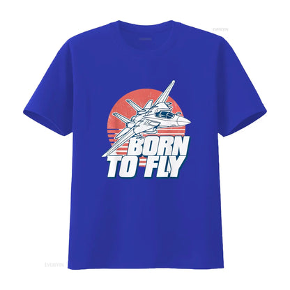 Born to Fly Fighter Jet Plane Kids Boys Airplane T Shirt vintage Washed Soft Casual Breathable Unisex streetwear Comfortable