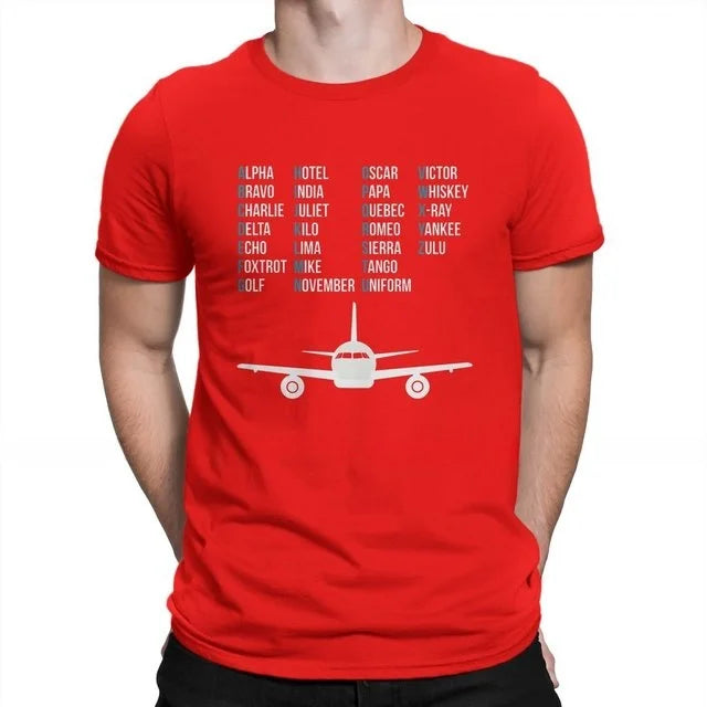 Aviation Lover Phonetic Bet irt Airplane Pilot Gift Cusizable Design Hand-Painted T-shirt for Men And Women