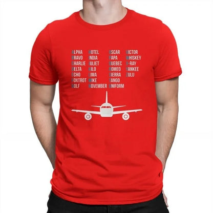 Aviation Lover Phonetic Bet irt Airplane Pilot Gift Cusizable Design Hand-Painted T-shirt for Men And Women