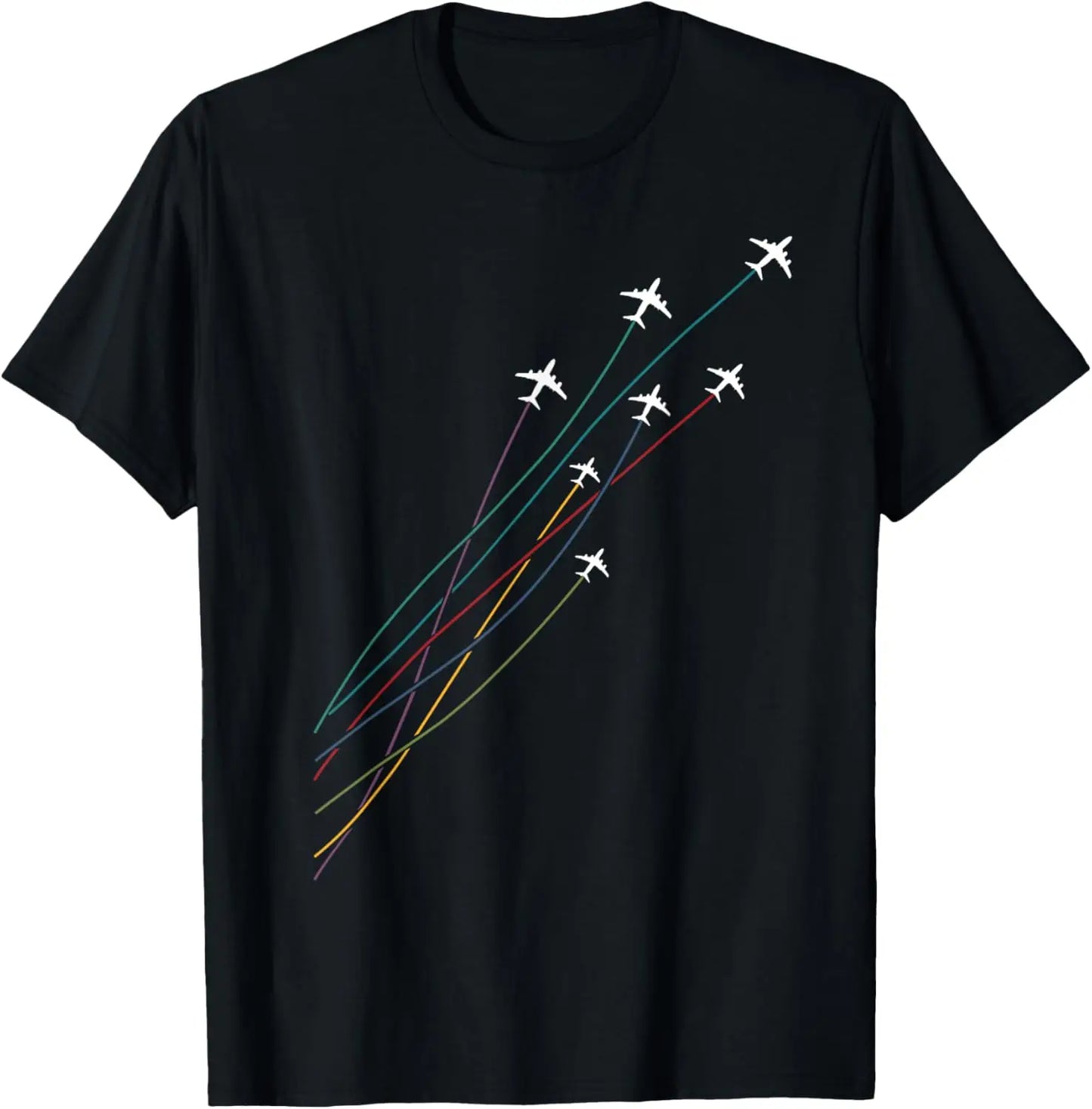 Pilot Commercial Passenger Airplanes Aeroplanes Airline Gift T-Shirt Print