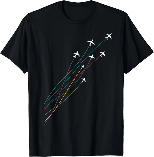 Pilot Commercial Passenger Airplanes Aeroplanes Airline Gift T-Shirt Print