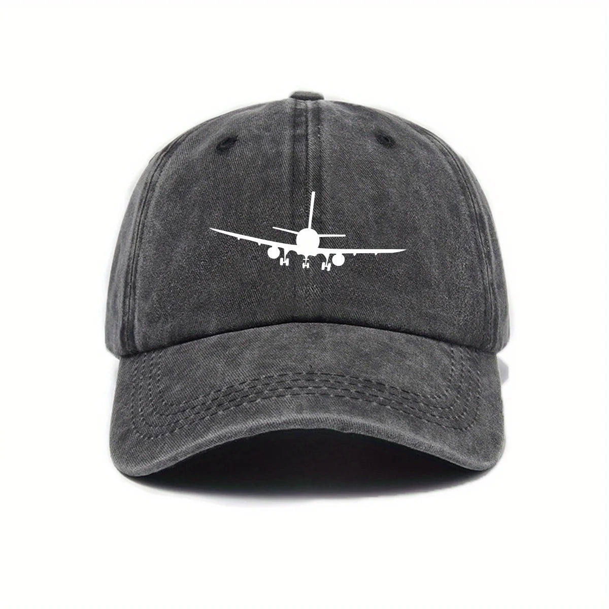 Airplane printed cap with simple design, men and women