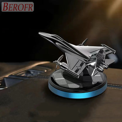 Car Air Freshener Fighter Aeroplane Perfume Solar Power Plane Diffuser Aluminium Airplane Fragrance Aircraft Dashboard Parfum