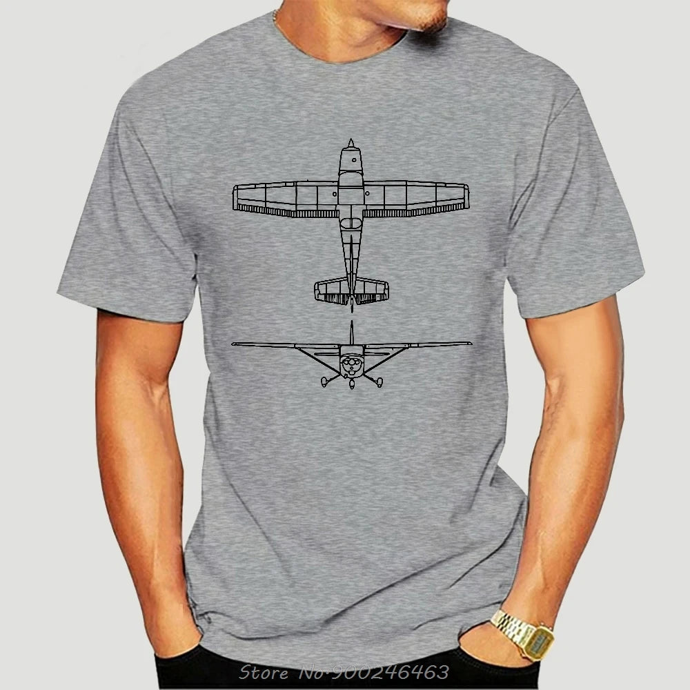 Cessna 172 Airplane Pilot T-shirt Front And Back Tshirt Casual T Shirt