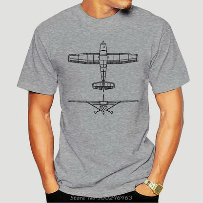 Cessna 172 Airplane Pilot T-shirt Front And Back Tshirt Casual T Shirt
