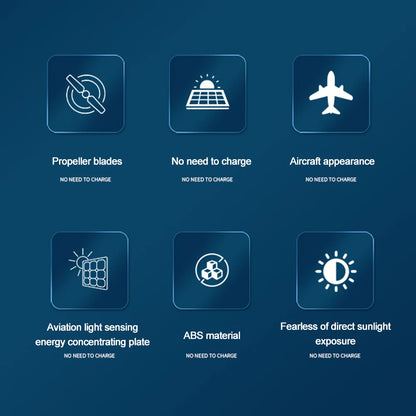 Solar Powered Aircraft For Car Tabletop Office Alloy Solar Energy Rotate Airplane Ornaments Solar Energy Rotate Helicopter Decor