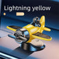 Solar Powered Rotating Airplane Car Dashboard Ornament 360° Auto Spin