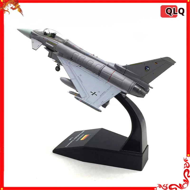 Die Cast Alloy Aircraft Model 1/100 European Typhoon Ef2000 Simulation Alloy Fighter Aircraft Model Indoor Collection Gift