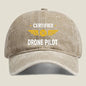 Drone Pilot Aviation - Themed Certification Badge Art Washed Baseball Cap