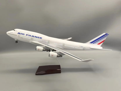47 CM B747 Model AIR France Airlines With Resin Toy Aircraft Plane Model With Wheels