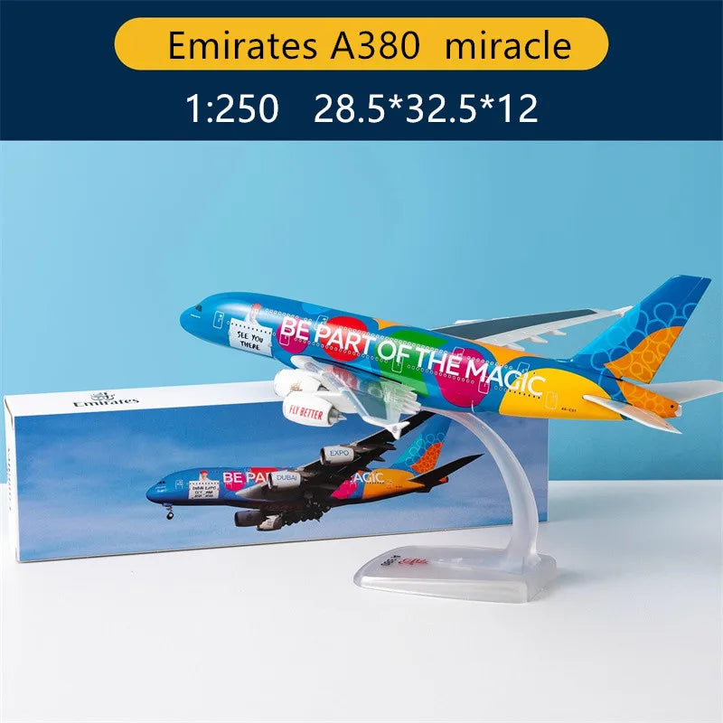Model Singapore A380/Emirates Wildlife/British /France /Lufthansa Air Airline Aircraft Collection