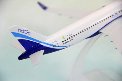 A320  Model with Base Alloy Aircraft Plane Toy Model India IndiGo Airlines