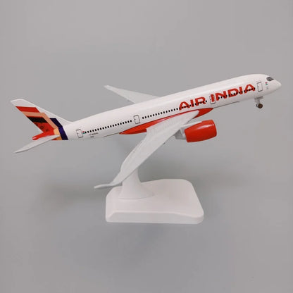 Air India Airbus A350 Airways Diecast Airplane Model with Wheels Landing Gears