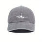 Airplane printed cap with simple design, men and women