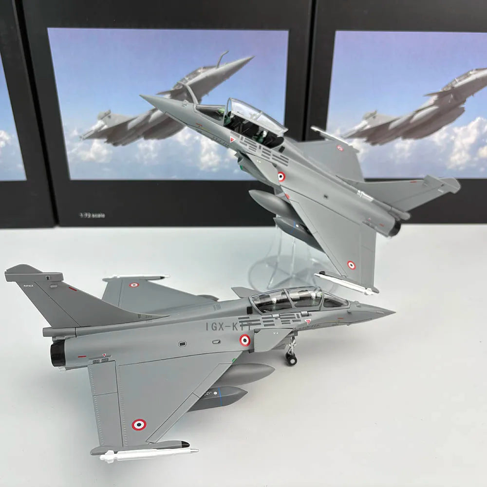 France Air Force Rafale Fighter Jet Airplane Metal Model Military Finished Alloy Simulation Aircraft