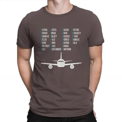 Aviation Lover Phonetic Bet irt Airplane Pilot Gift Cusizable Design Hand-Painted T-shirt for Men And Women