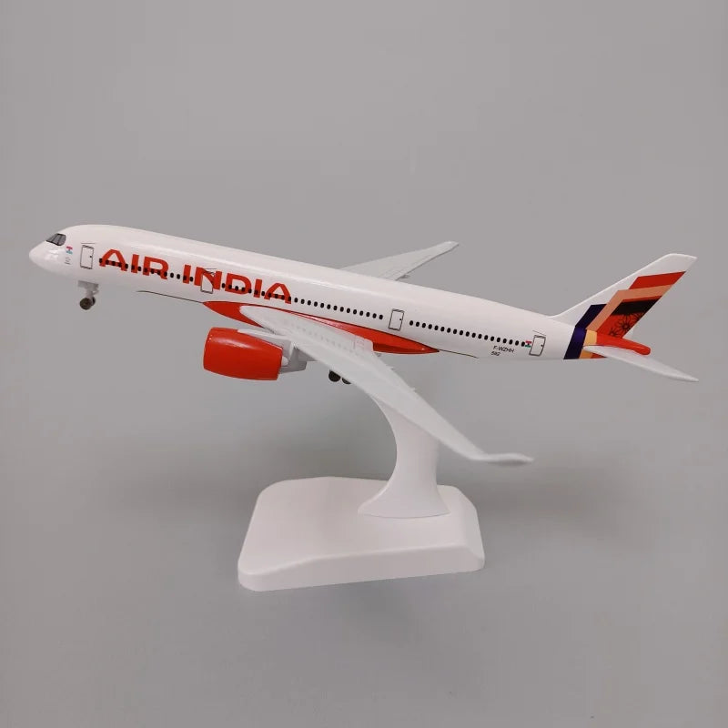 Air India Airbus A350 Airways Diecast Airplane Model with Wheels Landing Gears