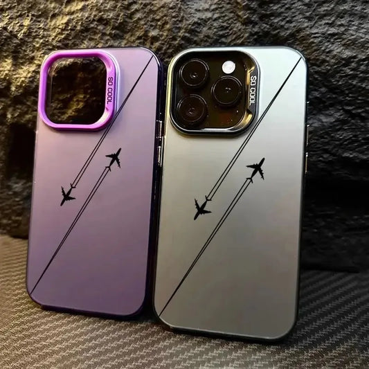 Airplane Route Design Hard Cover For iPhone 15 16 Pro Max 14 13 12 11 16E XS XR 7 8 Plus SE 2020 Matte Shockproof Phone Case