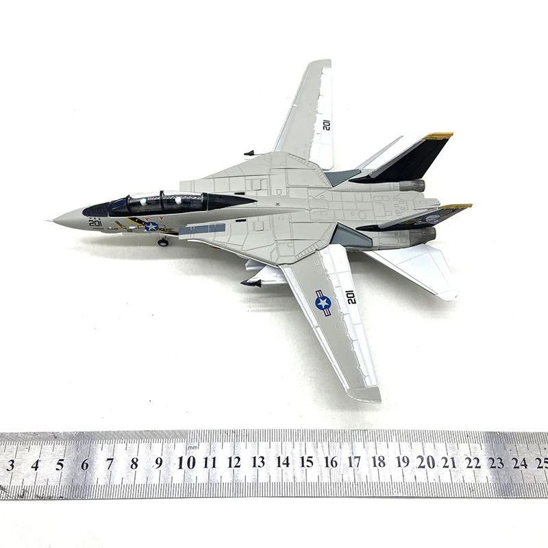 JASON TUTU 1/100 Scale USA F-14 Tomcat fighter Alloy Model Diecast Military Missile bomber