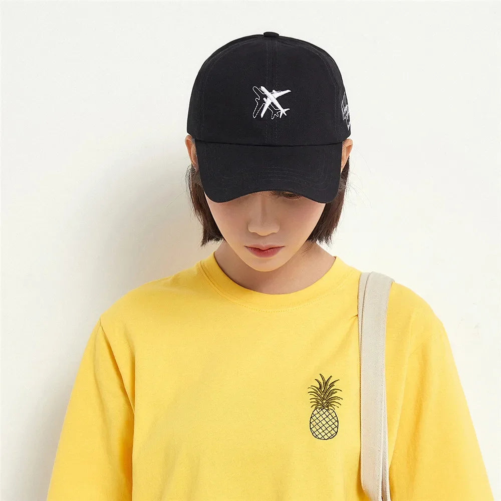 Cap Airplane Embroidery Snapback Hats unisex Fashion