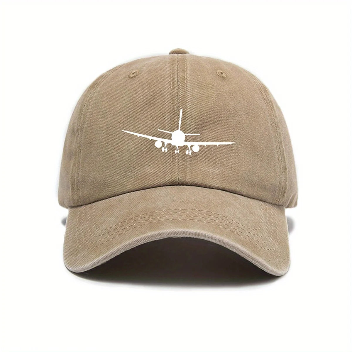 Airplane printed cap with simple design, men and women