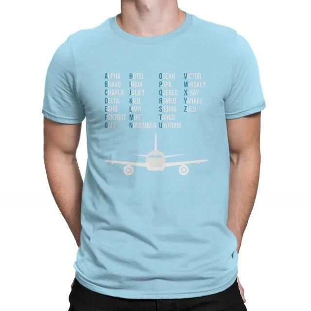 Aviation Lover Phonetic Bet irt Airplane Pilot Gift Cusizable Design Hand-Painted T-shirt for Men And Women
