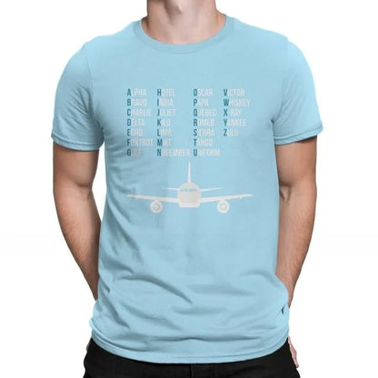 Aviation Lover Phonetic Bet irt Airplane Pilot Gift Cusizable Design Hand-Painted T-shirt for Men And Women