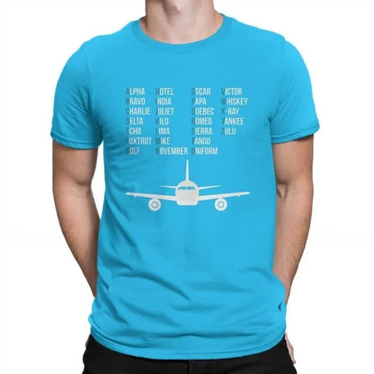 Aviation Lover Phonetic Bet irt Airplane Pilot Gift Cusizable Design Hand-Painted T-shirt for Men And Women