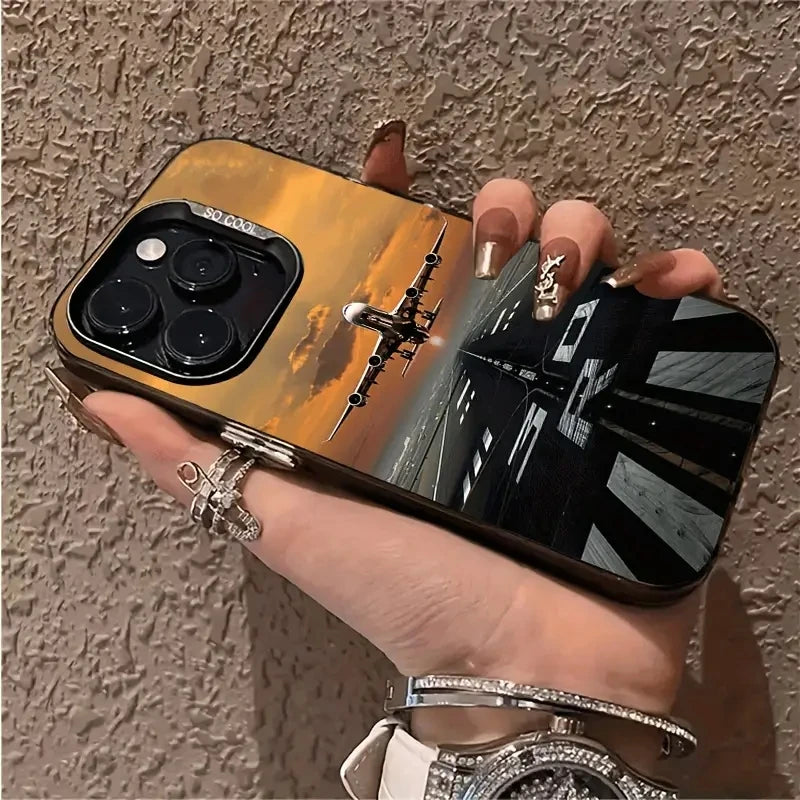 Airplane Case for iPhone 17 16 15 Pro Max Air 16E 14 13 12 11 XS X XR 7 8 Plus SE Cover