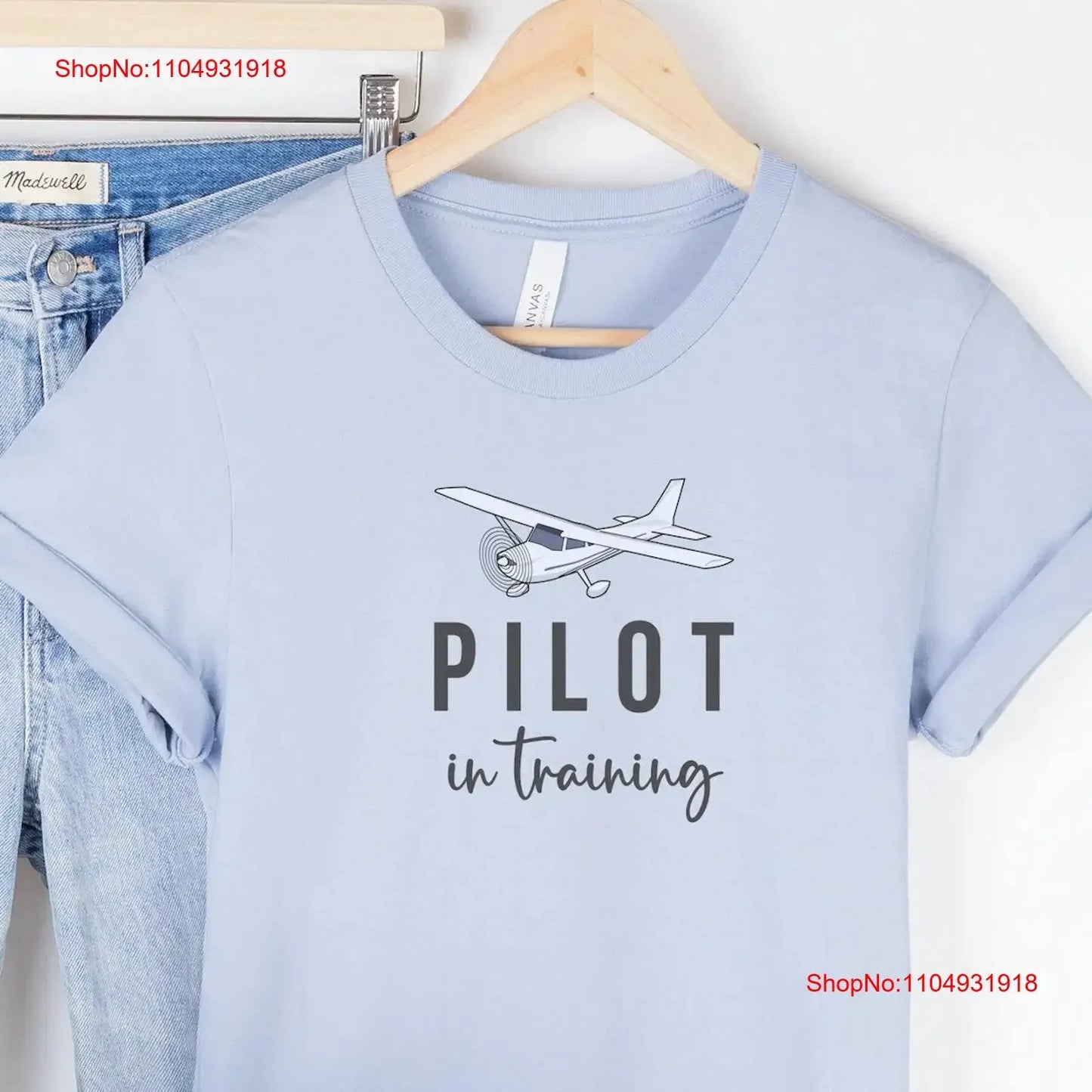 Pilot in Training T Shirt for Student First Solo General Aviation Airplane