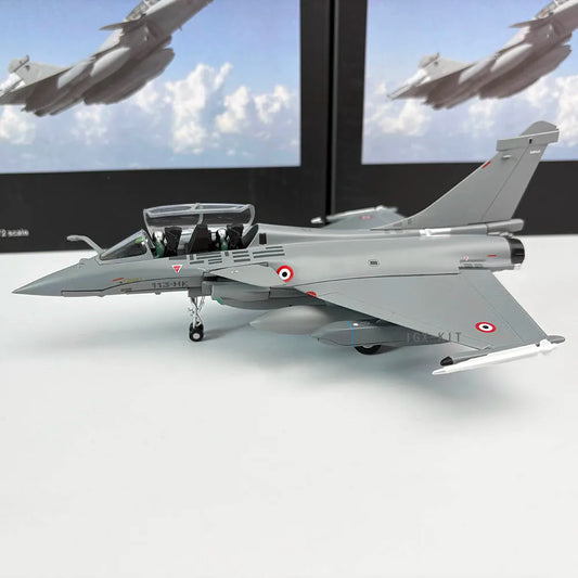 France Air Force Rafale Fighter Jet Airplane Metal Model Military Finished Alloy Simulation Aircraft