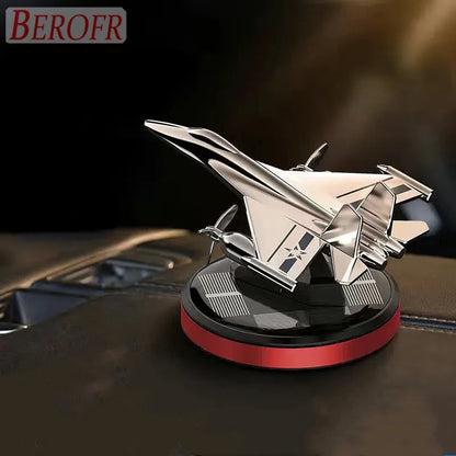 Car Air Freshener Fighter Aeroplane Perfume Solar Power Plane Diffuser Aluminium Airplane Fragrance Aircraft Dashboard Parfum