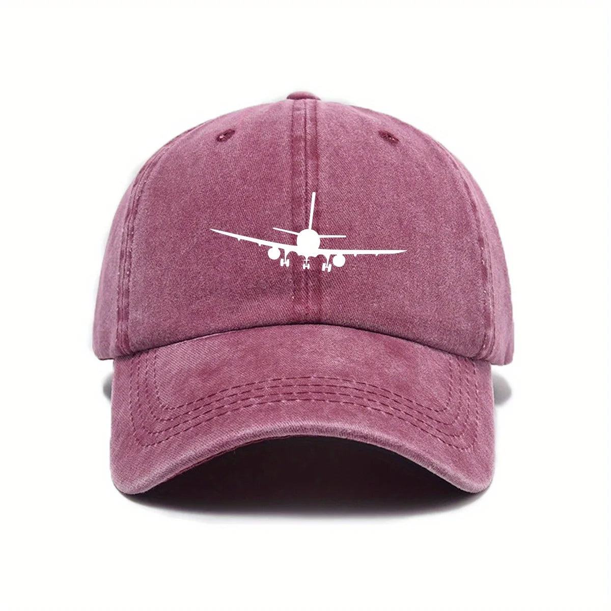 Airplane printed cap with simple design, men and women