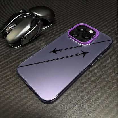Airplane Route Design Hard Cover For iPhone 15 16 Pro Max 14 13 12 11 16E XS XR 7 8 Plus SE 2020 Matte Shockproof Phone Case
