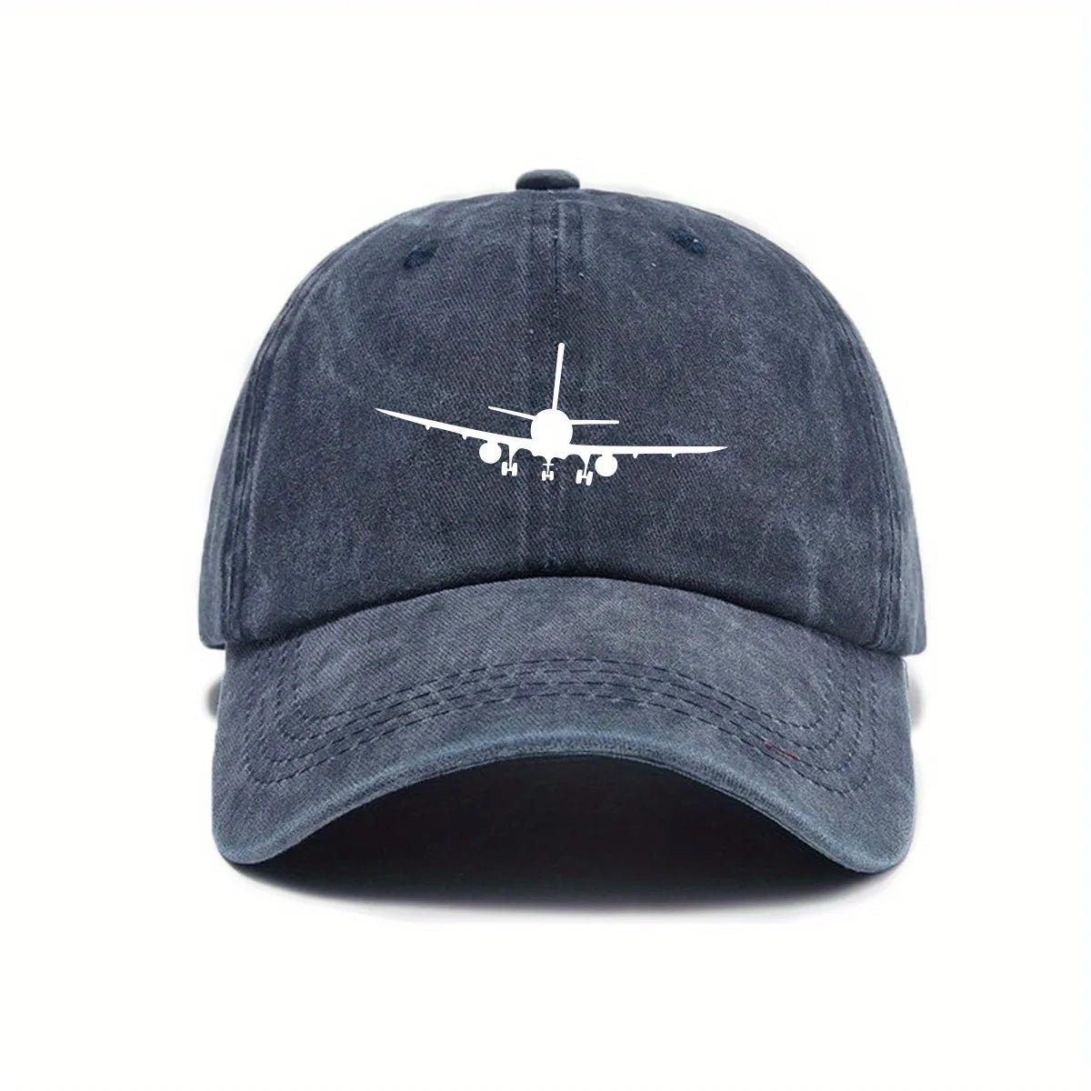 Airplane printed cap with simple design, men and women