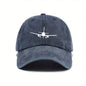 Airplane printed cap with simple design, men and women