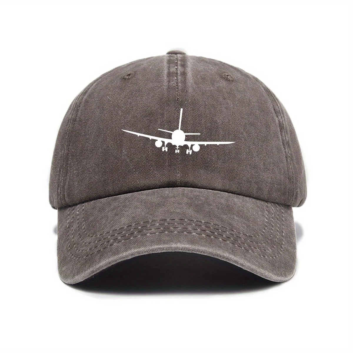 Airplane printed cap with simple design, men and women