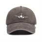 Airplane printed cap with simple design, men and women