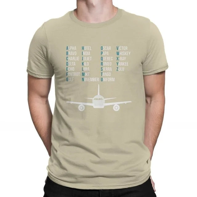 Aviation Lover Phonetic Bet irt Airplane Pilot Gift Cusizable Design Hand-Painted T-shirt for Men And Women